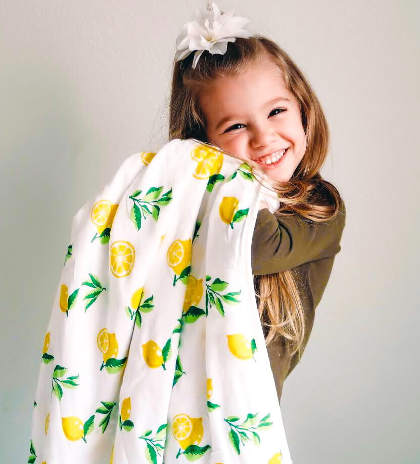 4 Layer Muslin Quilt, Lemon Print