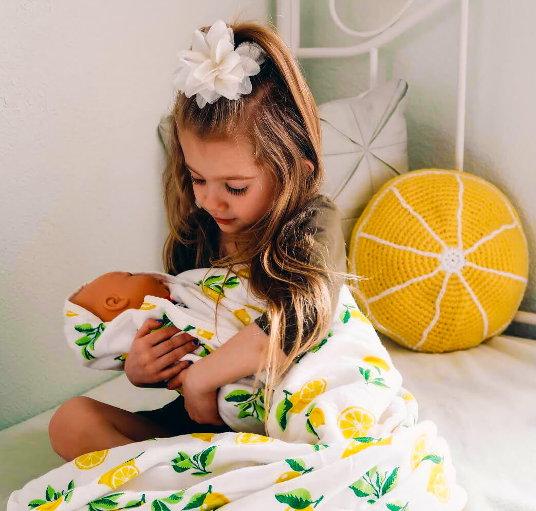4 Layer Muslin Quilt, Lemon Print
