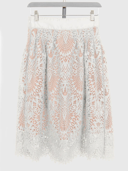 White Lace Victoria Skirt