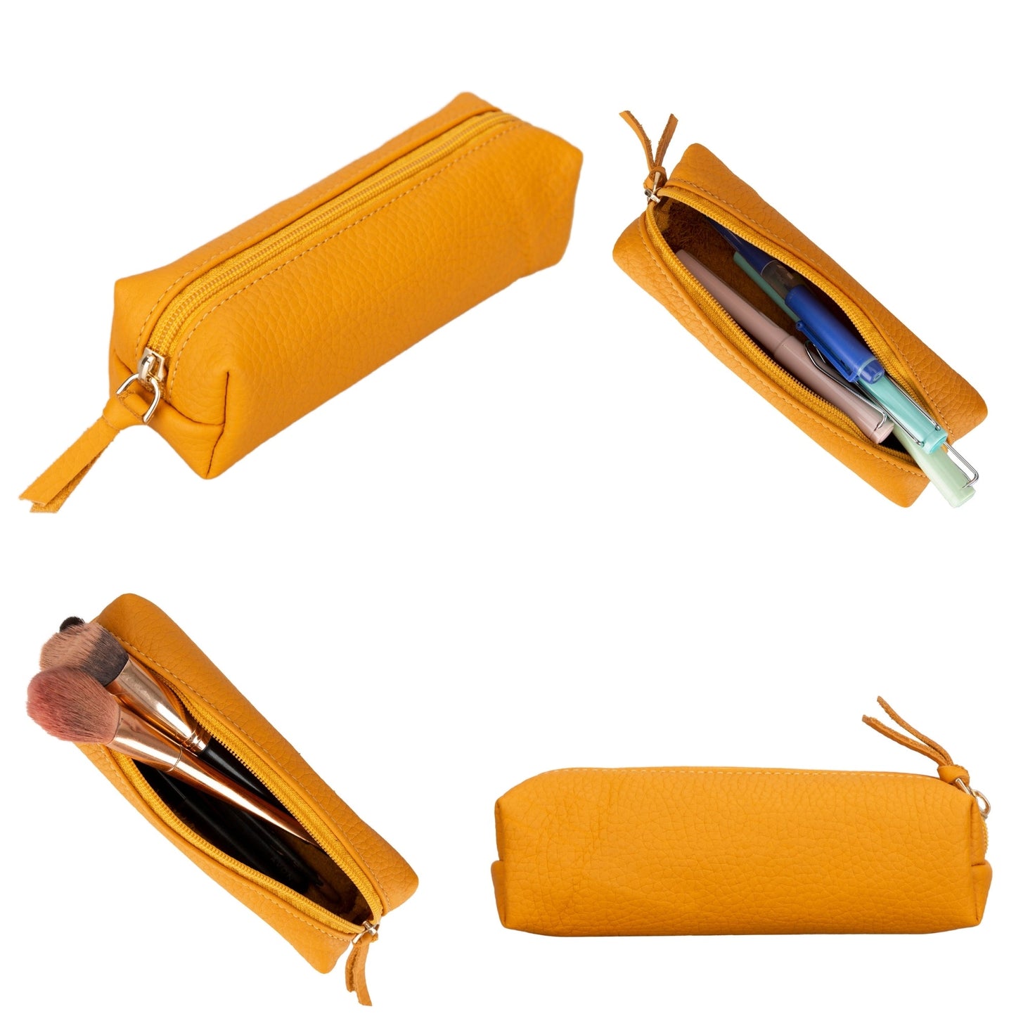 Centennial Multipurpose Leather Pencil Case and Makeup Bag